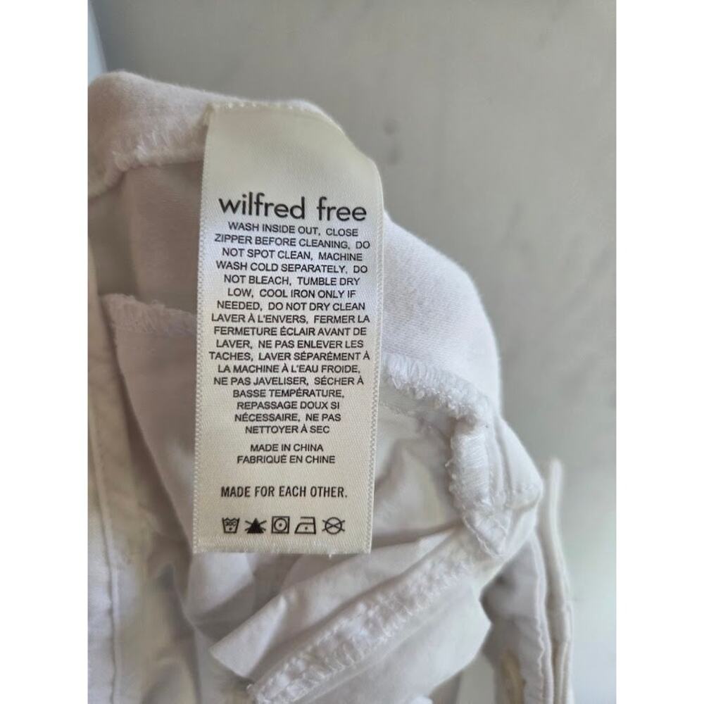 Wilfred Free Aritzia "Picture"White Straight Leg Cargo Cotton Jeans size 10 - Picture 9 of 10
